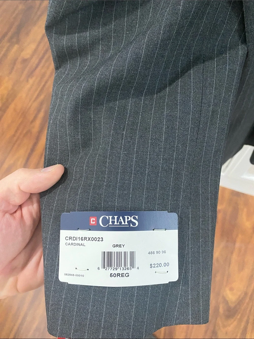 🆕 Chaps Performance Series Charcoal Grey Pinstripe Suit Jacket Stretch 50R